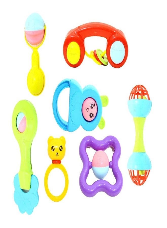 Granthi Enterprise 7-in-1 Baby Rattle Set, Teether Toys for Infants 6+ Months, Early Development Toys - Image 1